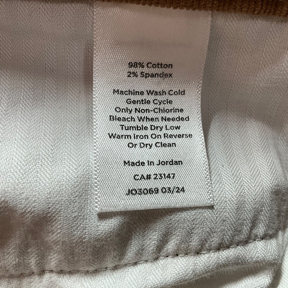 TALBOTS Cotton Stretch Corduroy Straight Leg Pants in Almond Buff US Sz 16P - Picture 11 of 12